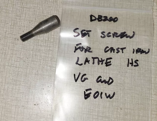Emco Unimat DB200 Cast Iron Lathe Headstock Tapered Set Screw E01W