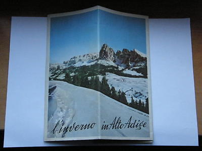 DOLOMITI ALTO ADIGE vecchia brochure sci ski montagna carta 