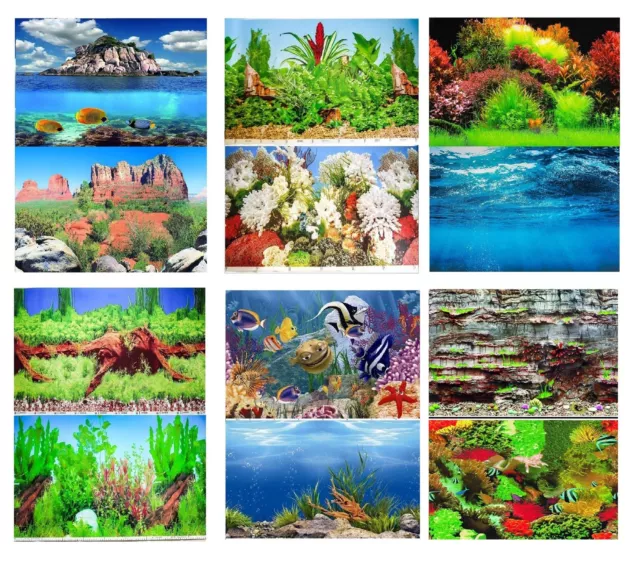 Aquarium Fish Tank Background Backdrop Poster - 2 to 10 FT Length 40cm High