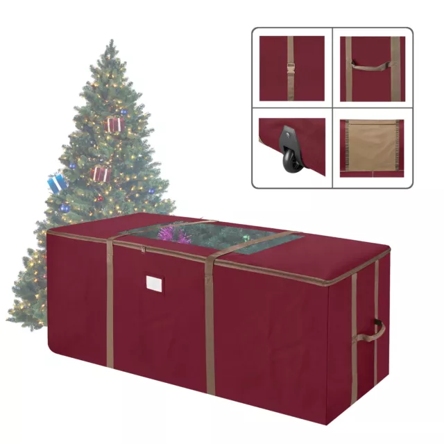 ELF STOR RED Rolling Christmas Tree Storage Duffel Bag w/Window for 9 ...