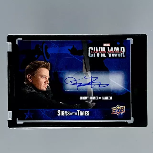 Jeremy Renner Hawkeye Captain America Civil War 2016 SIGNED AUTO Upper Deck Card