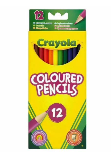 12 Coloured Pencils by Crayola Art Craft Colouring