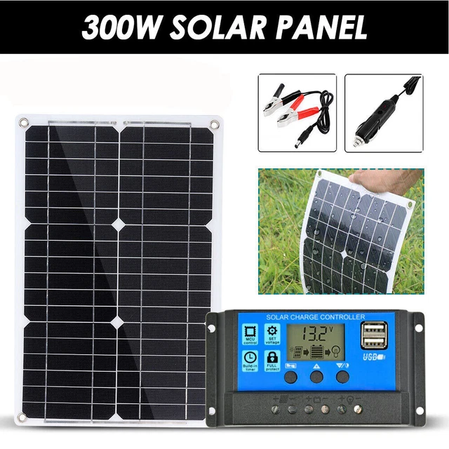 300W Solar Panel Kit Solar Power Generator 100A 110V Controller Caravan Boat