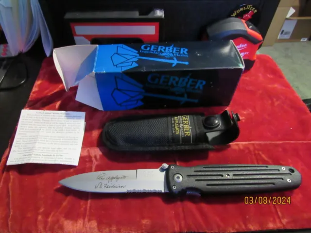 Gerber USA Applegate-Fairbairn Combat Folder Knife 10” First Production Run 1996