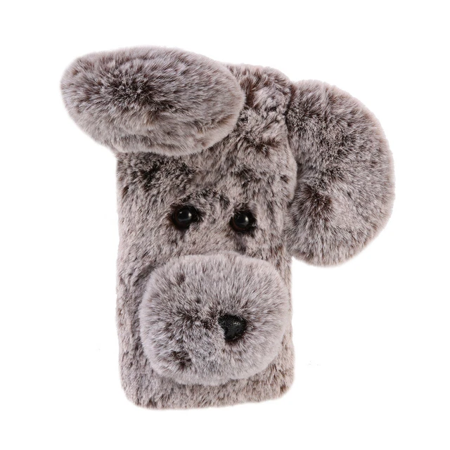 Coque pour téléphone à motifs en peluche douce Mignon hiver de mode Garder