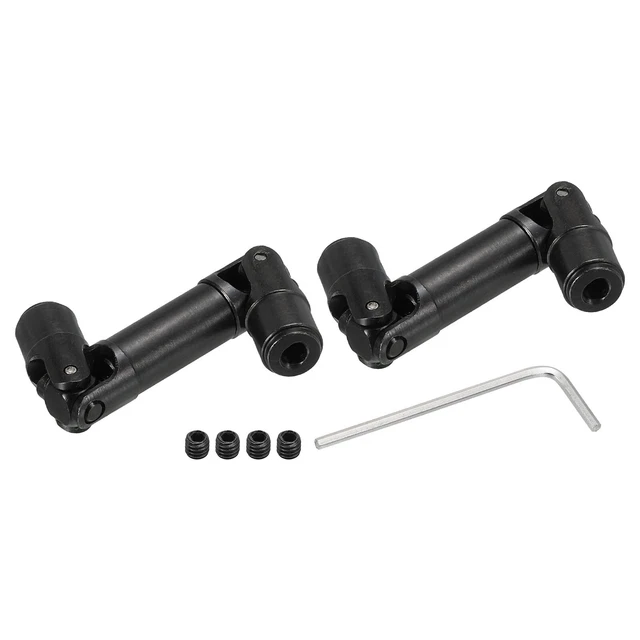 RC Drive Shaft CVD Car Front Transmission Shaft with M3 Grub Screws Metal Black