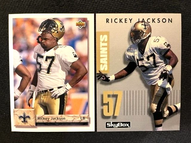 NFL - Rickey Jackson 1992 Upper Deck & 1992 Skybox Primetime Football - Saints