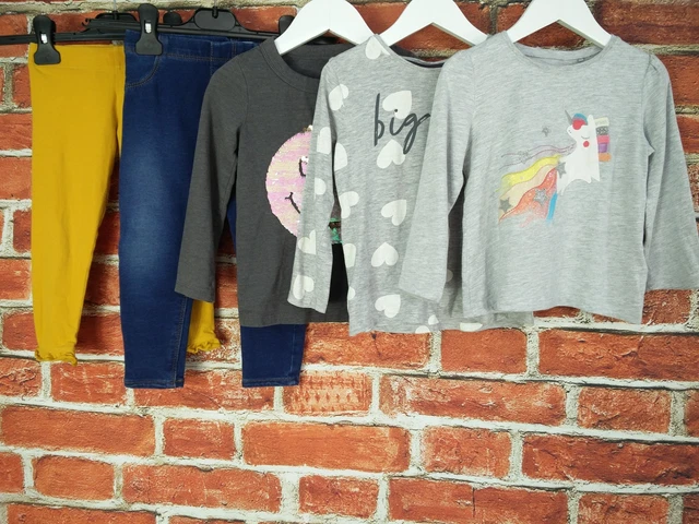Girls Bundle Aged 2-3 Years M&S H&M Next Long Sleeve T-Shirt Jeggings Heart 98Cm
