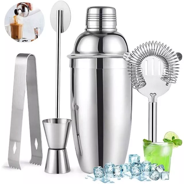 Set completo per cocktail shaker 550ml in acciaio kit barman professionale da ba