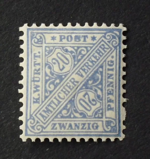 1908Mi:800,- MiNr 231 aa Dienst 20 Pf lebhaftgraublau WZ 1 POSTFRISCH Befund BPP