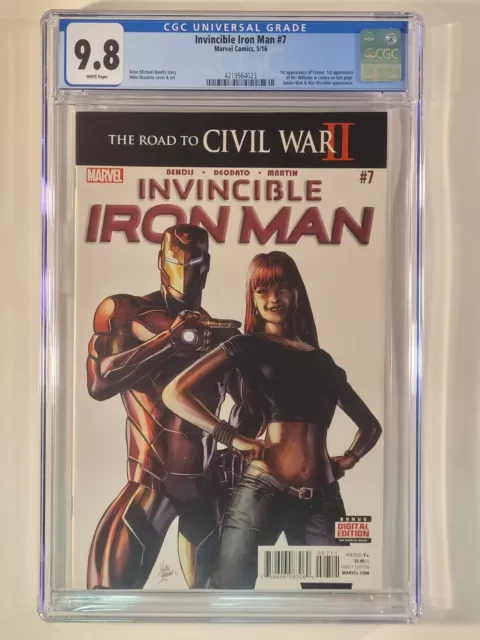 Invincible Iron Man # 7 CGC 9.8 1st Appearance of Riri Williams