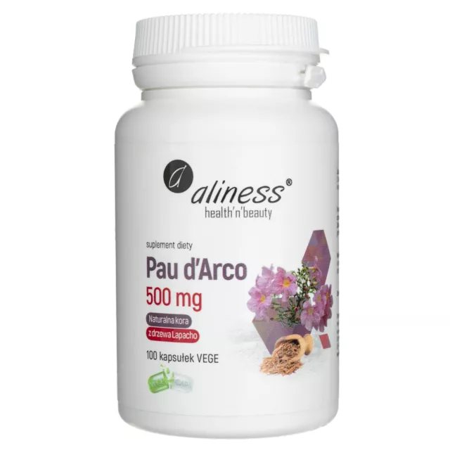 Aliness Pau d'Arco (poudre d'écorce de Lapacho) 500 mg, 100 capsules