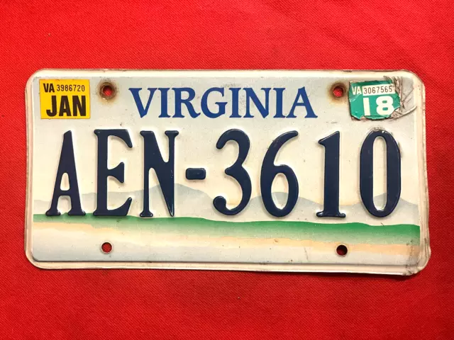 Virginia License Plate AEN-3610 / Crafts / Collect / Specialty / Expired