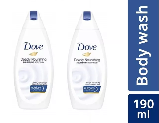 Dove Deeply Nourishing Body Wash, 190 ml X 2 PACK (Free shipping worldwide)