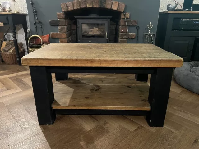 chunky rustic coffee table