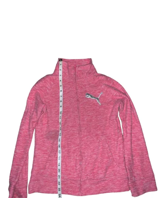 PUMA GIRLS FULL Zip Fleece Jacket Pink Lightweight Size XL - READ $5.00 ...