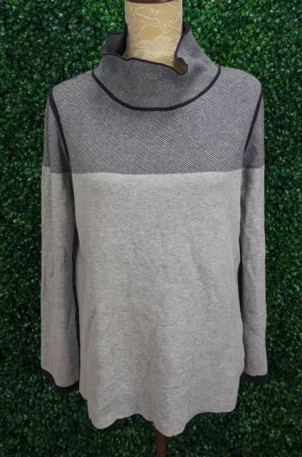 Barbour Jumper Women Globe Knit Long Sleeve Cotton Blend Grey UK 10