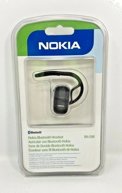 Nokia BH-208 Bluetooth Wireless Headset Up To 6 Hrs Talk Time Sealed