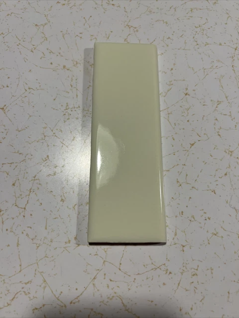 1pc. Vintage Ceramic Bullnose Tile Willow Green #41 Gloss 2"x 6" American Olean
