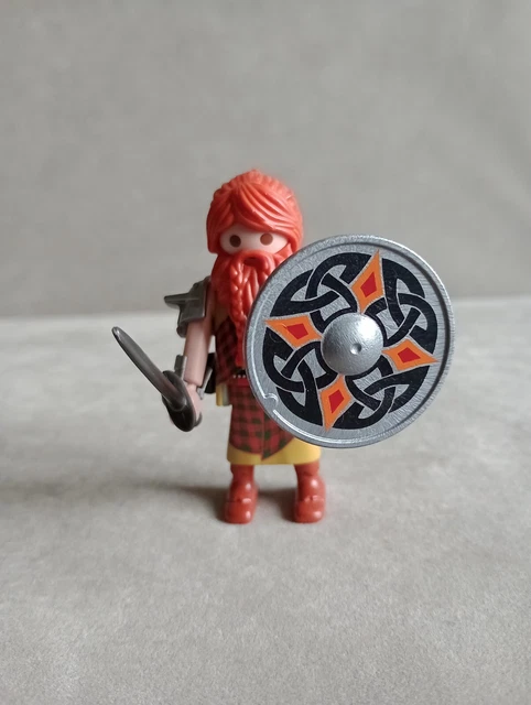 PLAYMOBIL SERIES 15 Scottish Celtic Warrior Figure. Shield Sword
