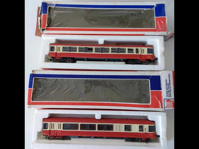 Autorail Jouef HO X 4700 + Remorque SNCF - Ref 8626 & 5489 - État Correct - Fonctionne