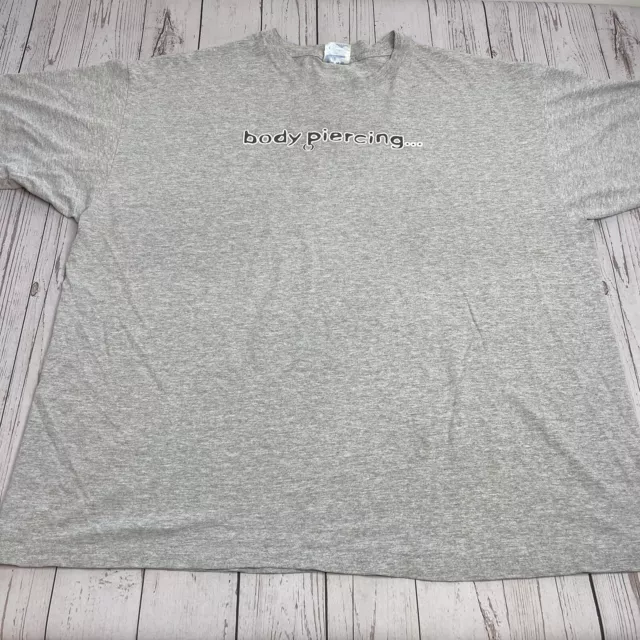Vintage 90s Y2K Jesus God Rap Tee Body Piercing Saved My Life Mens Size XXL