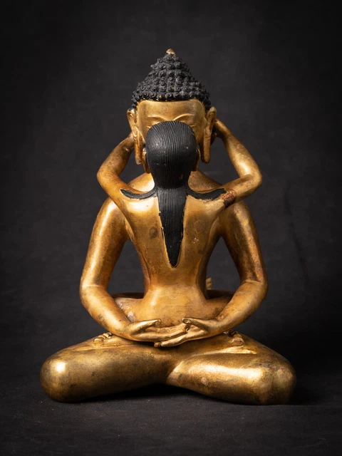 Old bronze Nepali Samantabhadra statue from Nepal, Middle 20th century
