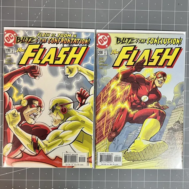 Lot Of 2 Flash DC Comic Books # 199 & 200 (2003) NM Blitz Professor Zoom