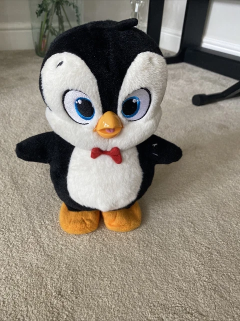 DANCING PENGUIN CUTE Fluffy Waddles Walking Squeaking Plush Waddle Toy