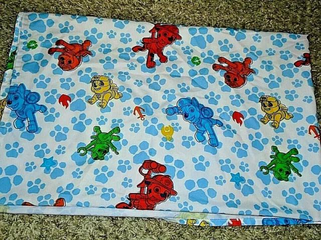 9N Disney PAW PATROL Puppy Dog Flat Toddler Bed Sheet (Microfiber Fabric)