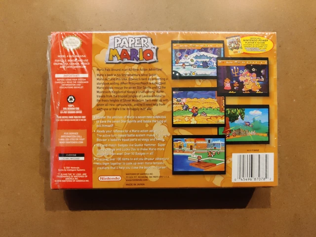 Nintendo 64 Paper.pdf PAPER MARIO NINTENDO 64 N64 NTSC U USA Boxed with Manuals. Partial Seal ...