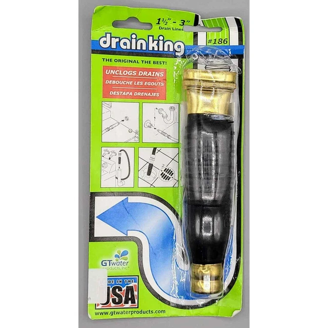 Drain King 186 Drain Opener, 1.5" to 3" Size