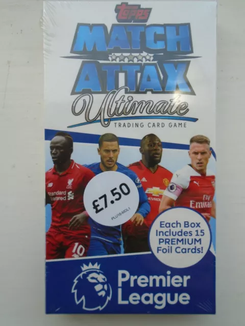 Mini box Topps Match Attax Ultimate Premier League 2018/19 15 carte lamina premium