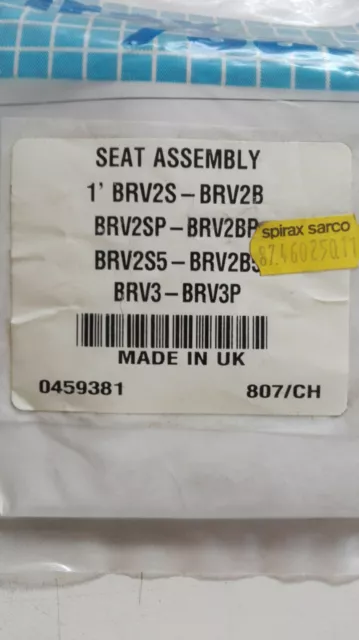 Spirax Sarco / Seat Assembly/0459381/1 Inch / New/Boxed 2