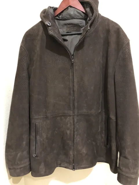 PRADA 2003 HOODED Leather Jacket Men’s Size 54 $429.99 - PicClick