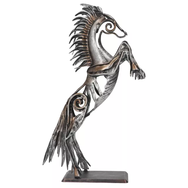 Metal Horse Statue 3D Design Standing Horse Abstract Animal Decor Statue Blw
