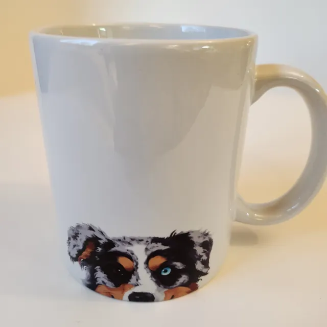 Australian Shepard Dog Coffee Mug Tea Cup 11 Ounces White Ceramic