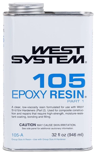 West System 105-A Epoxy Resin, Clear - 32fl.oz