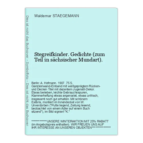 Stegreifkinder. Poems (To Part IN Saxon Staegemann, Waldemar