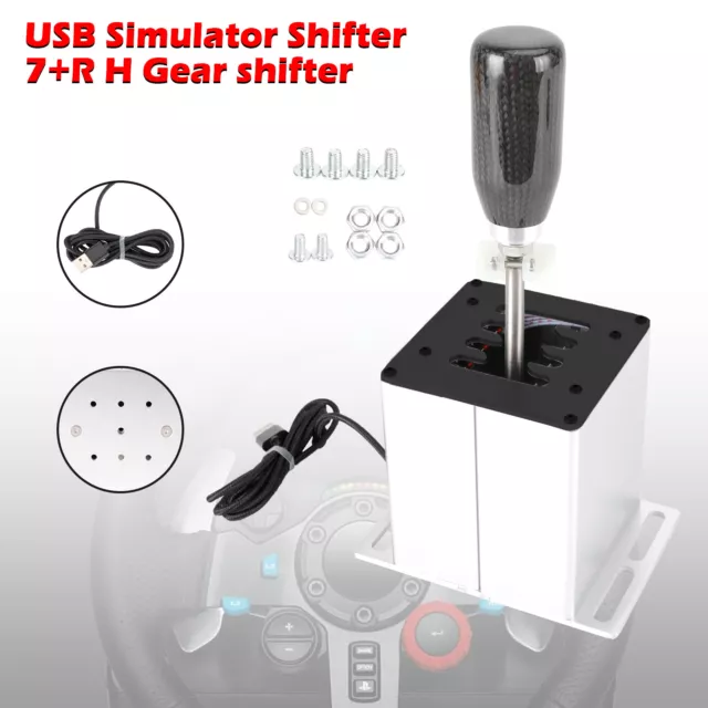 7+R USB SIMULATOR H Gear shifter for Logitech T300RS/GT Steering Wheel PC  Silver $98.88 - PicClick AU