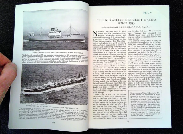 The Norwegian Merchant Marine Since 1945 US Naval Institute Proceedings Sep 1956