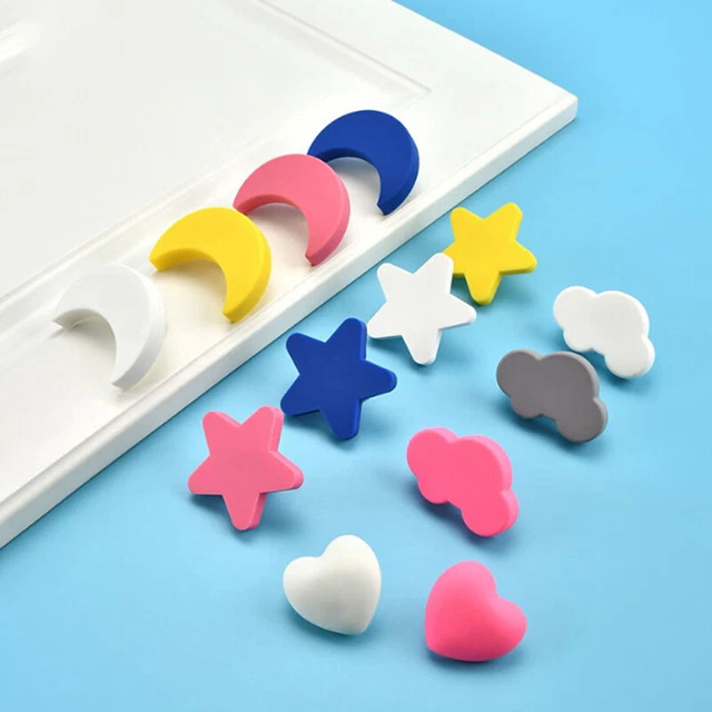 Children Rubber Door Handles Moon Star Cartoon Furniture Cloud Door Knob P-xd 2