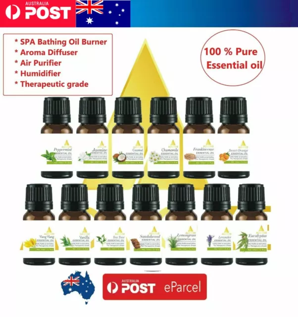 Essential Oil 100% Pure & Natural Aromatherapy Diffuser Essential Oils 10ml AU.