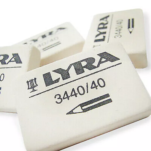 6 x Lyra School Rubber Erasers - Soft Grade Pencil Eraser - Made in Germany