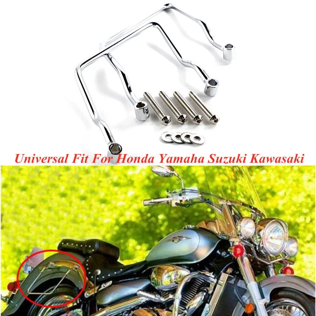 Universal Motorcycle Side-Mounted Saddle Bag Support Rod Bracket Bag Bracket Set