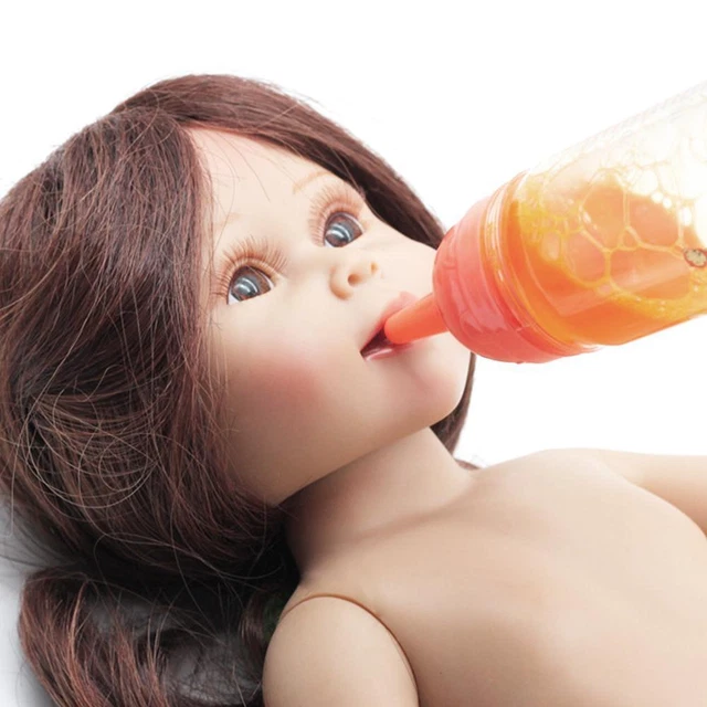 Set of 2 Pretend Play Baby Bottles with DisappeaRings For Kids U7 New Milk N6Z2