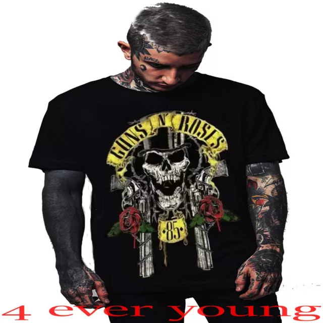 Guns N Roses Skull 85 The Classic Rock Punk Rock  T Shirts