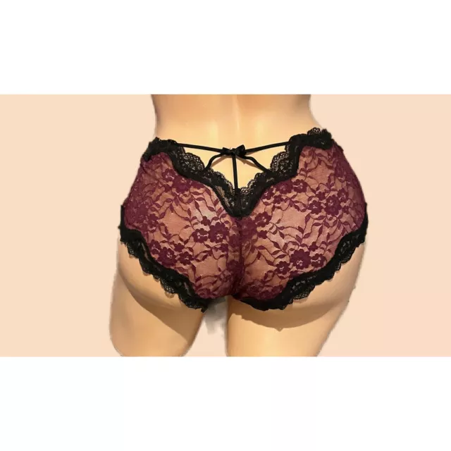 LANE BRYANT CACIQUE 26/28 Ruched Back CHEEKY PANTY W/ LACE VENETIAN RED  $16.99 - PicClick