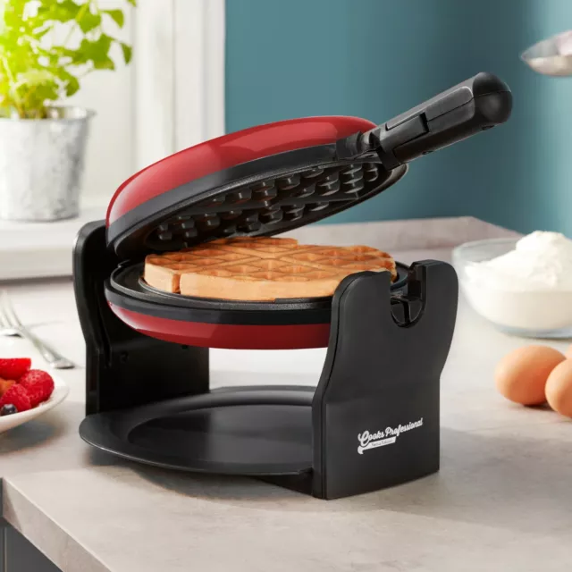Waffle Maker Electric Deep Non Stick Plates Rotary Iron by Cooks Professional