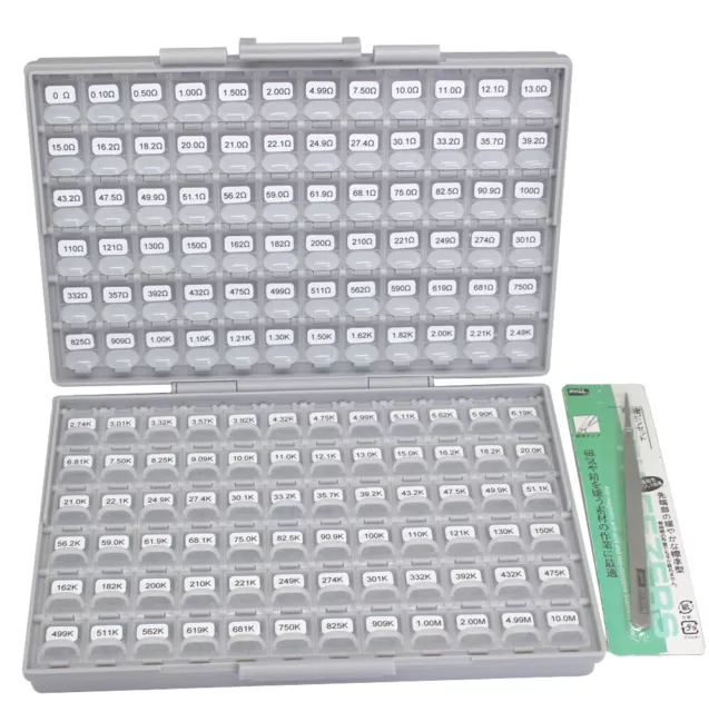 SMD SMT 0603 1% resistor kit E96 144 value 100pc 14400pcs BOX-ALL Organizer 3